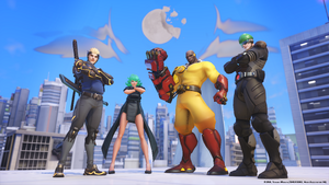 One-Punch Man x Overwatch 2 skins preview