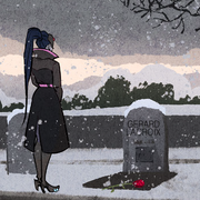 Widowmaker visiting Gérard's grave