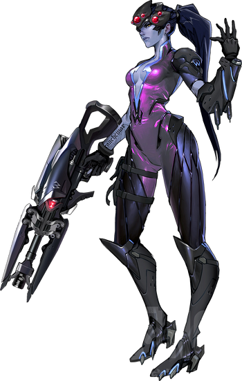 Overwatch] As part of her Black Lily skin, Widowmaker's