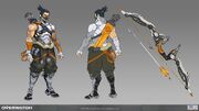 Hanzo Cyberninja skin concept art