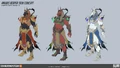 Anubis Skin Color Variations Concept Art by Yiming Liu