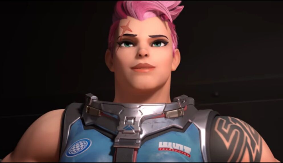 splashart Zarya. Fonte: Overwatch (2021)