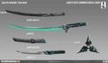 Street Runner Skin Weapons Concept Art by Armando Gonzalez-Dorta