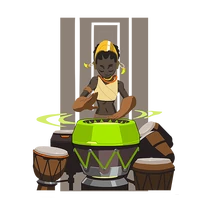 Spray Orisa Drumming