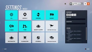 Modes Settings