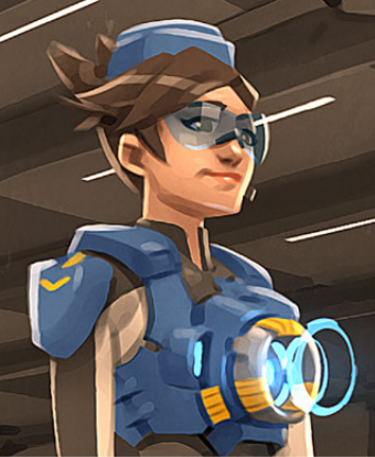 ultra realistic illustration of tracer overwatch