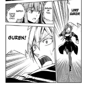 Бежит к Гурэну, видя, что рядом Махиру