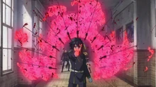 Utilizing the manifestation blades to fly around Guren who is used as a shield