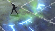Cutting away the Byakomaru projectile