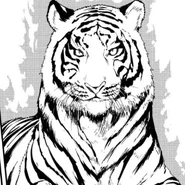Byakkomaru's single form in the Vampire Reign manga