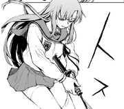 Mahiru stabs herself