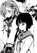 Shigure and Sayuri walking to school