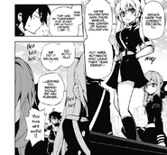 Yu gets mad at Shinoa and Mitsuba