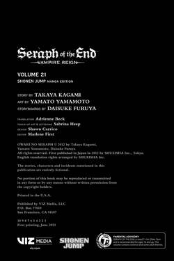 Volume 21 | Owari no Seraph Wiki | Fandom