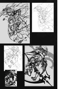 Shinoa and other characters color inserts / chapter covers