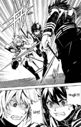 Yu and Mika blocks Guren's sword