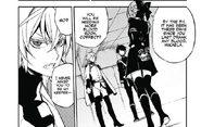 Shinoa asks when Mika last drank blood