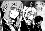 Shinoa, Mitsuba, and Yoichi embarassed