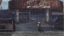 With snow falling and Mika injured, Yu is taken into a building