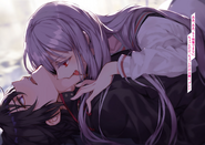 Vampire Mahiru biting Guren