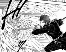 Kureto attacking Shikama