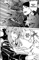 Saito and Shinoa engage in battle