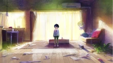 Yu as a child with his parents nearby
