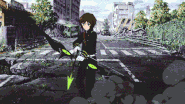 Yoichi with his Cursed Gear in the first opening