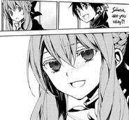 Shinoa is happy to see Yu