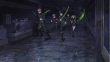 Regrouping after Byakomaru scattered them