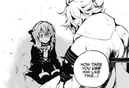 Mika scolding Shinoa