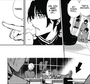 Guren directs Yu to his seat