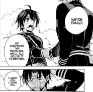 Yu reminds Guren that they are family