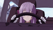 Shihō and Yu laughs that Shinoa is too short to drive