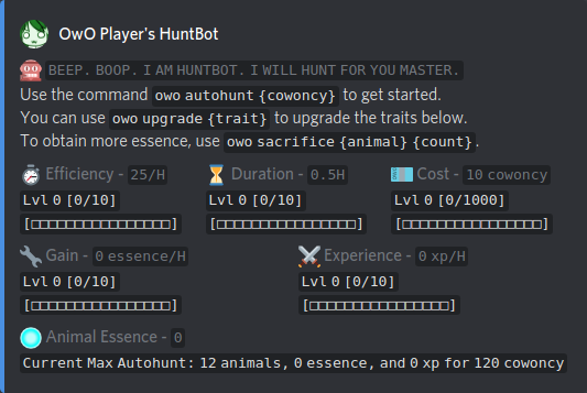 Guide Trisq S Huntbot Guide Owo Bot Wiki Fandom Guide Trisq S Huntbot Guide Owo Bot Wiki Fandom