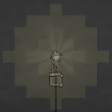 Полная область освещения торшера