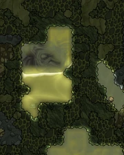 Водоросли в жарких болотах вместе со слизью и глиной