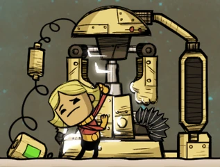 Дубликант создаёт экзокостюм