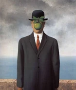 戴黑帽的男人.jpg (62 KB) 《戴黑帽的男人》 —— 勒内·弗朗索瓦·吉兰·马格里特( 1964 年)