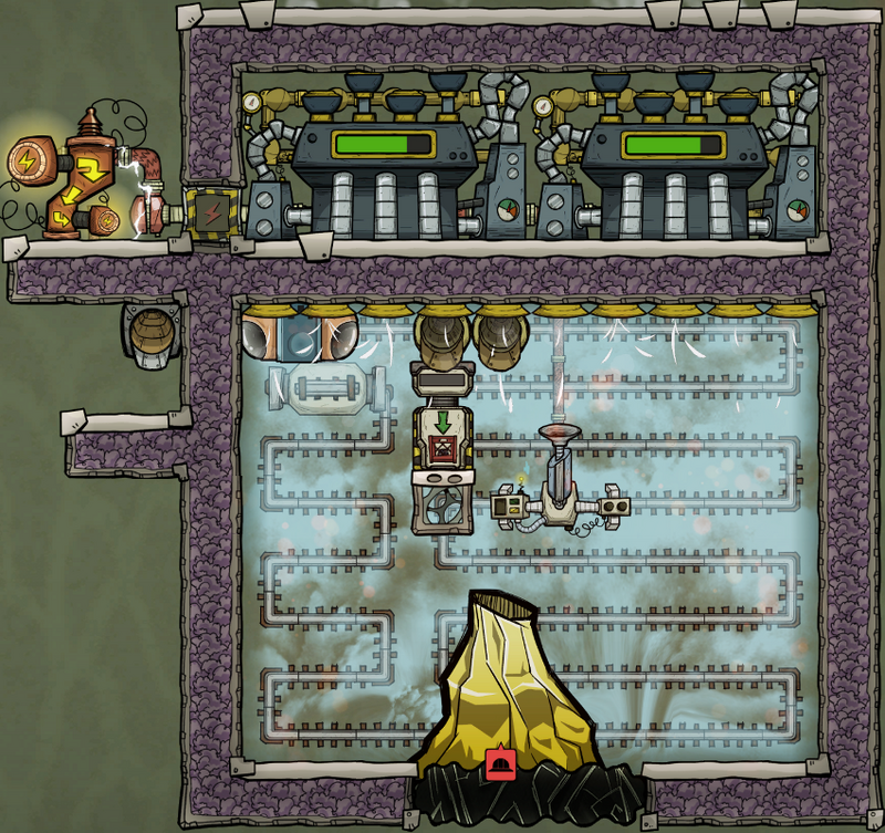 Oxygen Not Included - Turn The Volcano Into a Battery!