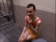 Kiki Faye Downing smiles up at a drugged-out Tobias Beecher outside Sister Peter Marie Reimondo's office