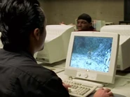 Guerra playing Tomb Raider.