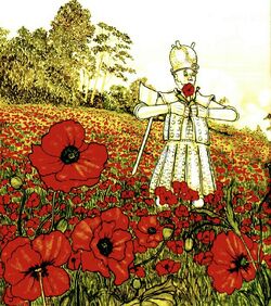 wizard of oz poppies illustration