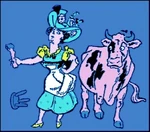 China milkmaid 1900.