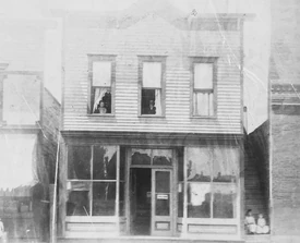 Photo of what would become Baum's Bazar taken by L