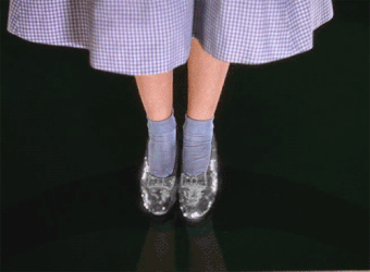 Image result for the original slippers in the wizard of oz were silver