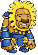 Lion, the game's Cowardly Lion