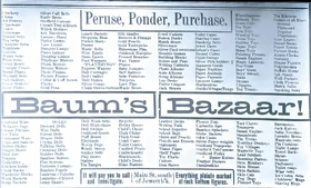 Baum Bazaar Newspaper Ad