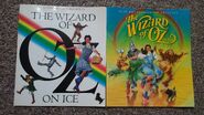 Rare White Variant Program On The Left / Official Release Green Program On The Right From The Wizard of Oz On Ice