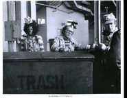 Lumet on set of The Wiz with Michael Jackson as the Scarecrow